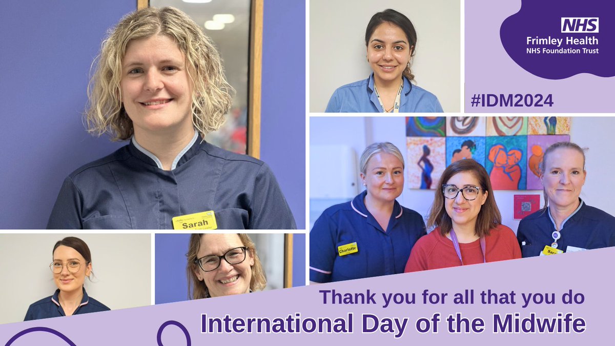 'It may sound cliché, but being a midwife is what I was born to do, and I make sure that every day this shows in the care I give to patients and their families.' Sara, Antenatal ward lead midwife #InternationalDayOfTheMidwife #IDM2024 #FrimleyHealthFamily 💜 @FHFTcareerMWs