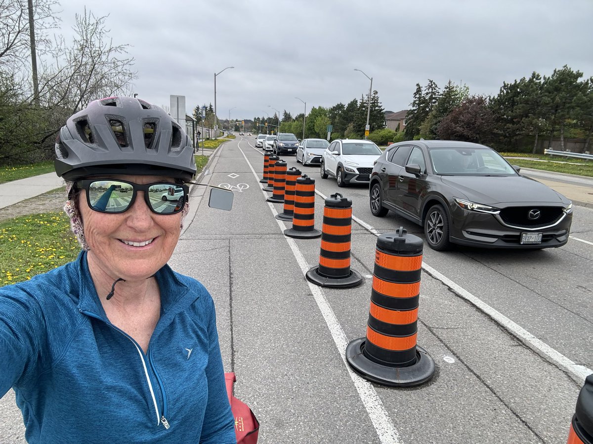 All it takes is a temporary engineering solution to make drivers behave themselves around #BikeBrampton #BikeLanes

Looking forward to a permanent solution at every intersection