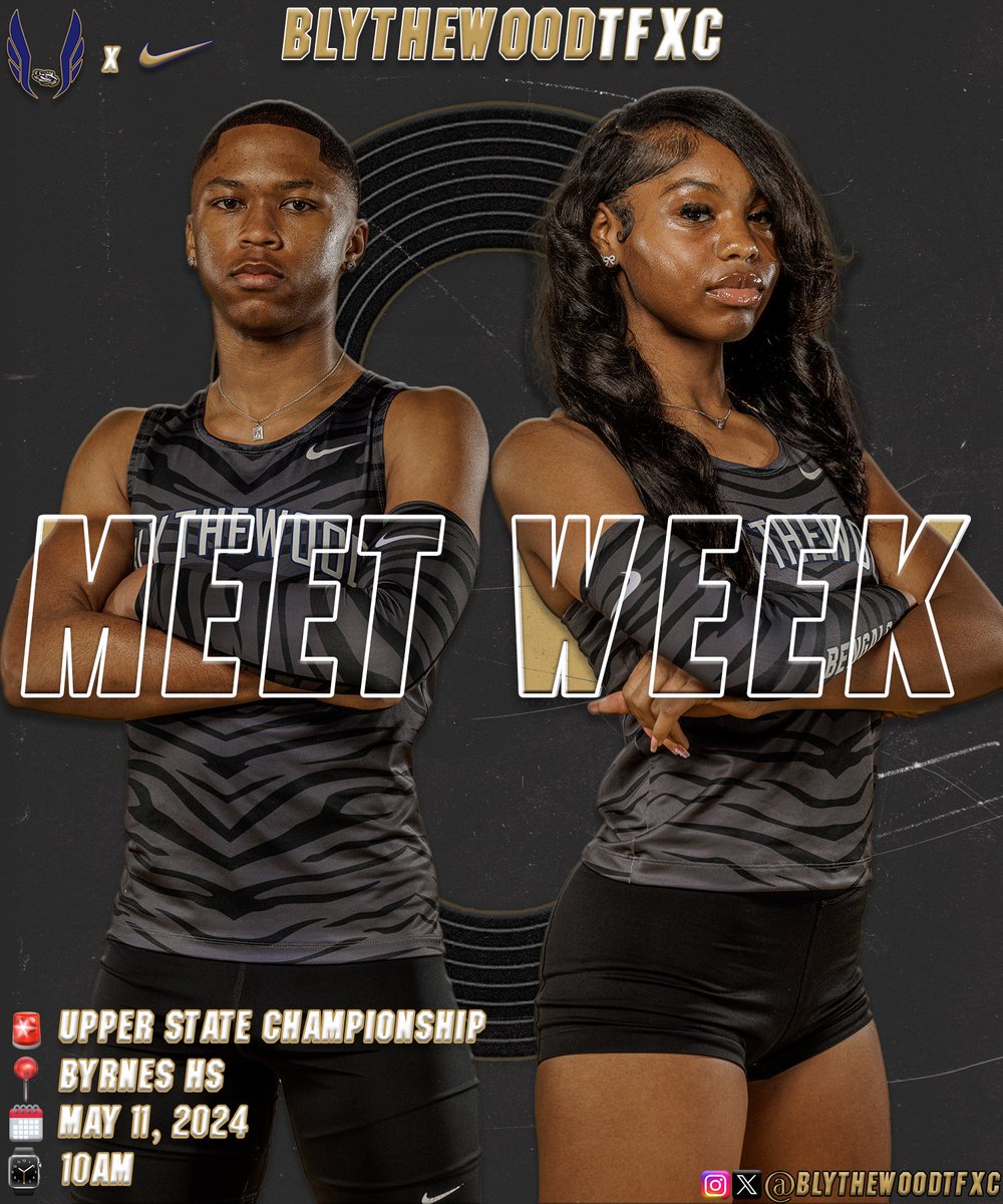It’s Upper State Championship Week‼️ 🚨 Upper State Championship 📍 Byrnes High School 📅 5/11/24 ⏰ 10am 🎟️ Online Only #BlythewoodTFXC #BengalNation #Track #TrackLife #TrackAndField