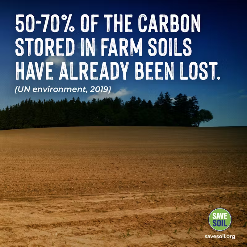 Degraded soils are starting to emit more carbon than they can store. Regenerative soil policy cannot be overlooked. #savesoil #consciousplanet #savesoilfixclimatechange #soilforclimateaction