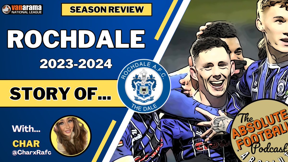 ROCHDALE AFC: Story of the Season 2023/24 ⚽️ @CharxRafc talks to @UptheFMDucks about @officiallydale and their first season in the National League covering: ⚽️Expectations & Transfers ⚽️Key League Matches ⚽️Club Survival & Takeover ⚽️Player Performance ⚽️Jimmy McNulty & more...…