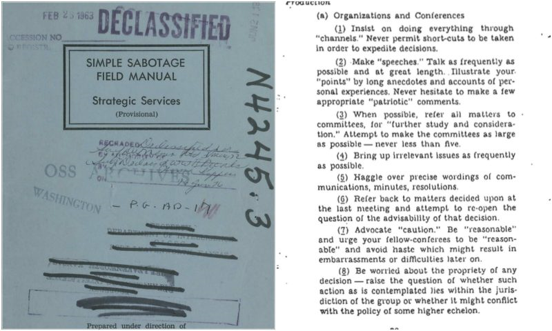 RichardHeartWin's tweet photo. Homeland security hosts a guide on how to sabotage a country: https://t.co/FtbVH4uleO You might notice that the administrative state and its rules achieve much of the same results of paralyzing progress, but accidentally. Peer to peer solves this. Removing middlemen is great! https://t.co/dl2qCcwrAY