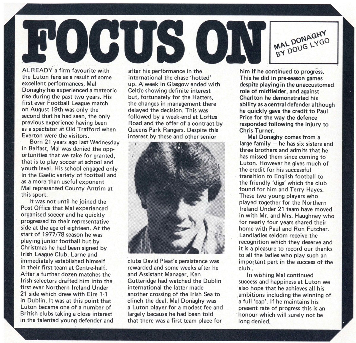 Focus on...Mal Donaghy (1978)