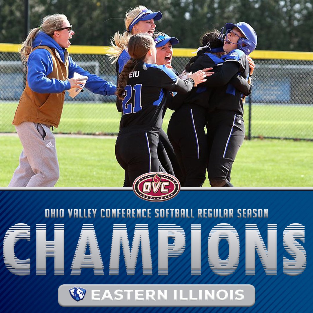 Congratulations to OVC Champions <a href="/EIU_Softball/">Eastern Illinois Softball</a>. <a href="/EIU_Panthers/">Eastern Illinois Athletics</a> will be the No. 1 Seed at the OVC Championships!

#OVCit