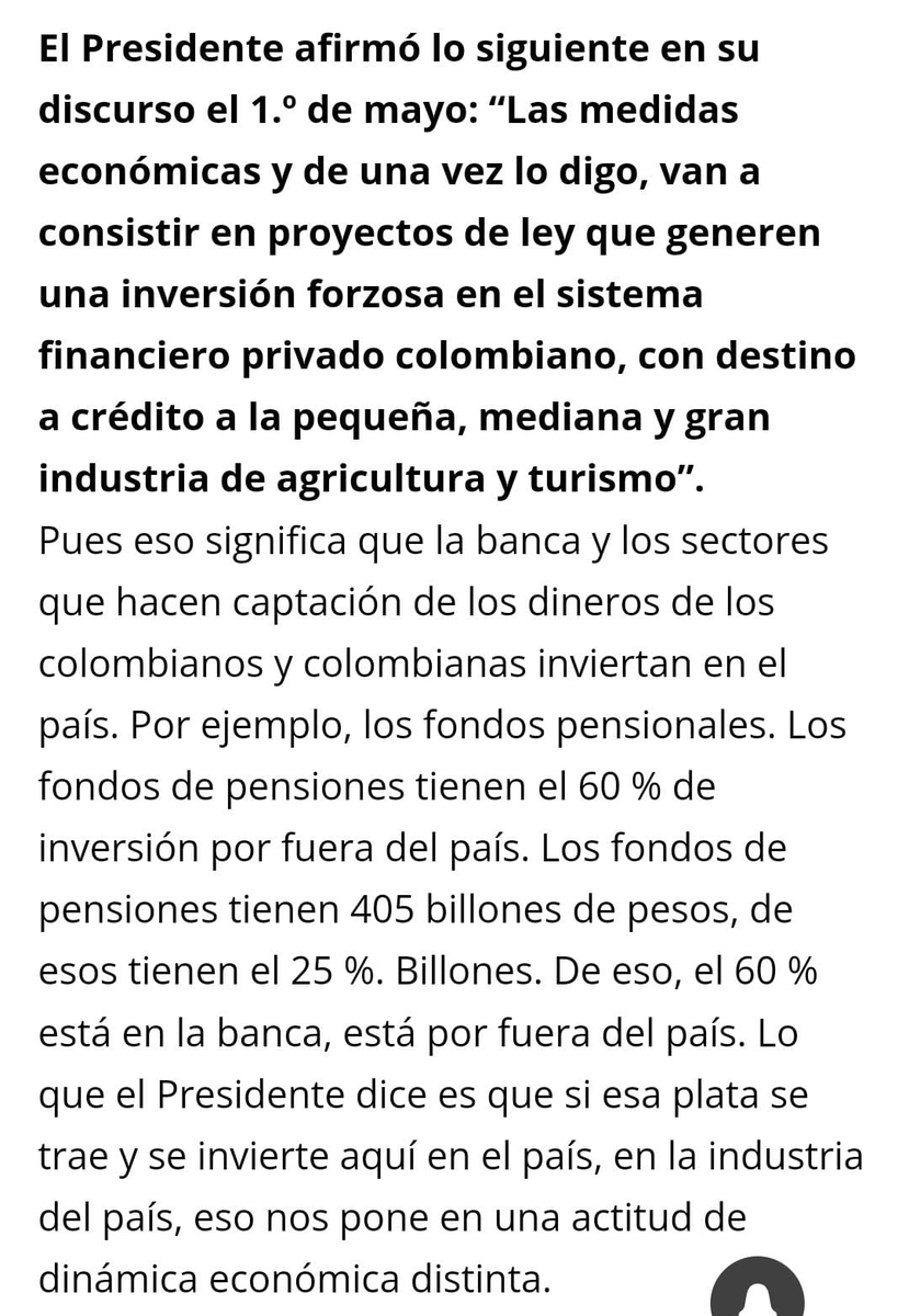 Esta respuesta de la ministra de Trabajo al @ELTIEMPO deja muchos interrogantes porque deja la duda sobre el objetivo real de un fondo de pensiones: Buscar las mejores mesadas posibles o ser dinamizador de la economía. Y ambas cosas no necesariamente son compatibles 🧵🪡