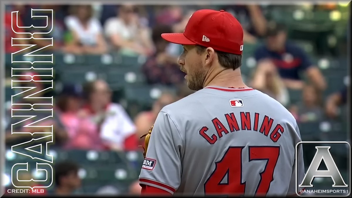 Canning Final Line ✅
Griffin Canning IP 6.0 4H 2R 2ER 1BB 5K 1HR (87P/57S)
Max 95.0 / Min 79.4 / Avg 88.9 MPH
ERA 6.69/26K (season)
#Canning #Angels #GoHalos #LAAvsCLE