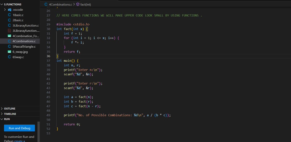 va82237794's tweet image. "Day 5 of my C programming challenge: ✅
Did Functions in C 
Practiced some problems related to it .✅
Swapping using Functions and Pointers ✅
🛠️ Feeling the thrill of progress with every function crafted! 💻 #CProgramming 
#21daysofcoding #ProblemSolving #Day5Progress"