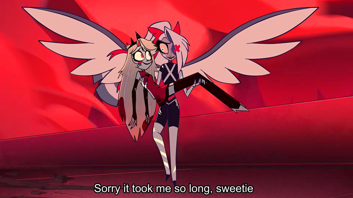 sevi_fuk's tweet image. Episode 8, but Vaggie goes full "out for love" (1/3)
#HazbinHotel #chaggie