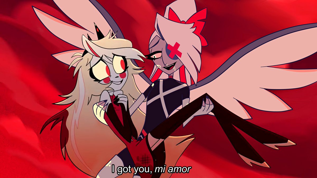 sevi_fuk's tweet image. Episode 8, but Vaggie goes full "out for love" (1/3)
#HazbinHotel #chaggie