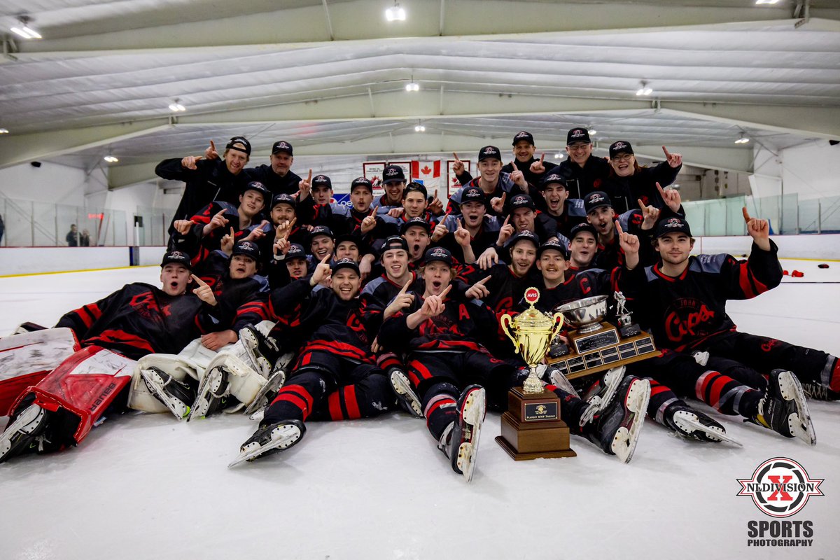 sjjuniorhockey's tweet photo. HATS FIT FOR THE CHAMPS!

A huge thank you to Sportscraft Source for Sports for providing the 2023-24 Taylor Cup Championship hats, proudly worn by the @caps_junior! https://t.co/uJVgAwNA5f