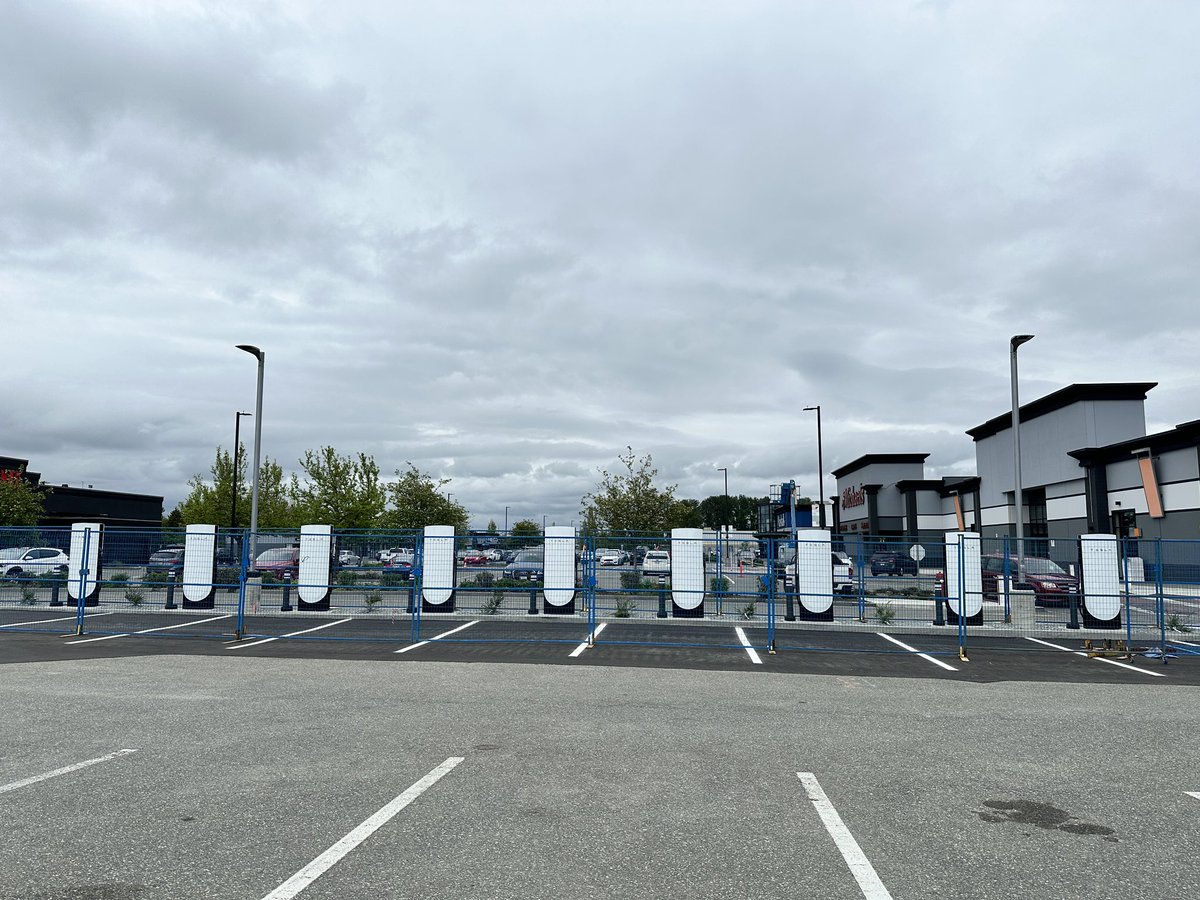 Watch out, new #supercharger coming up at RioCan Langley Centre #langley #britishcolumbia #tesla