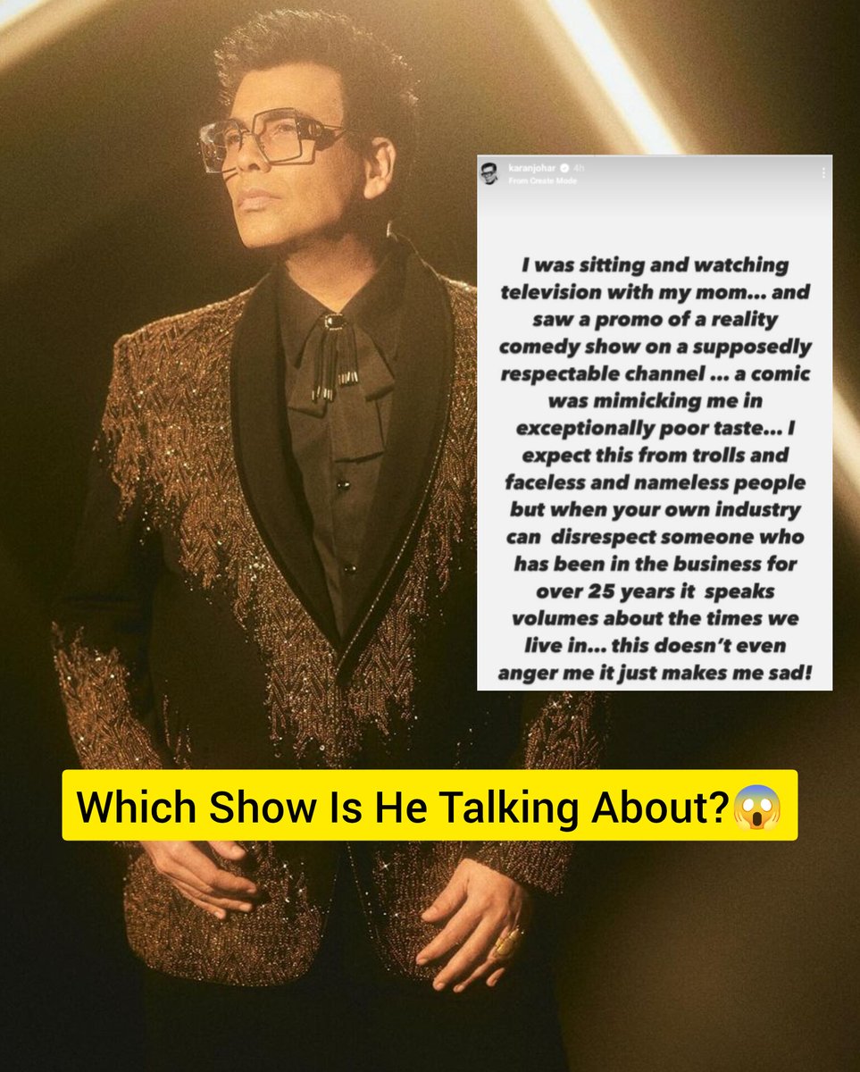Which show is he talking about?

#KaranJohar #GlamourAlert