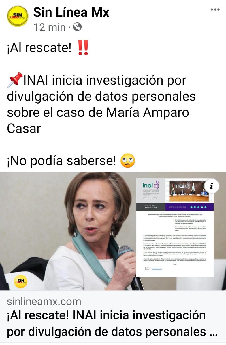 DE NO CREERSE COMO PROTEGEN A LA DELINCUENTE‼️

El Instituto primero debe INVESTIGAR el origen de la ALTERACIÓN de datos que hizo a su favor  la señora ‼️

Y como se benefició en perjuicio de PEMEX que es gravísimo.

#AmparoCasarCorrupta