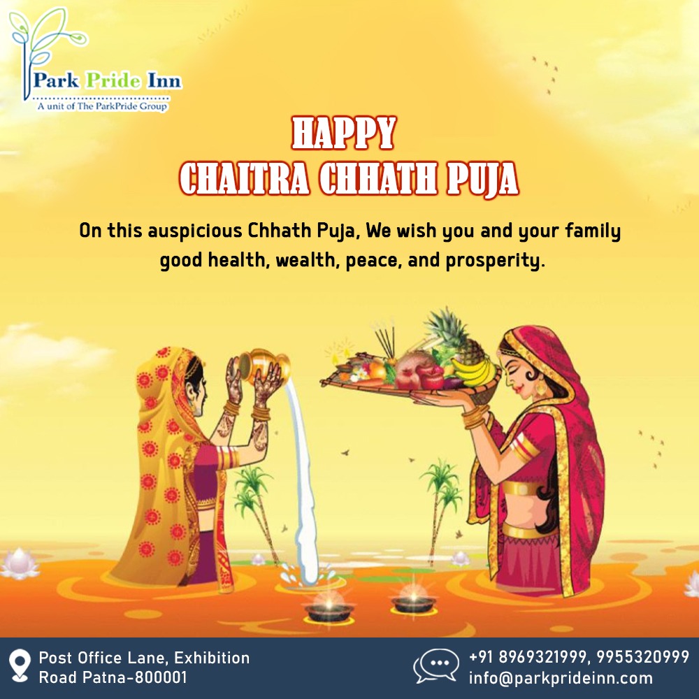 On this Chaitra Chhath, let's express gratitude to the Sun God for his benevolence and seek his blessings for a prosperous year ahead. ☀️ #ChhathPuja #Gratitude      

#ChhathiMaiya #ChaitChhath #चैतीछठ #चैत्रछठ   #ParkPrideInn #Patna #Bihar