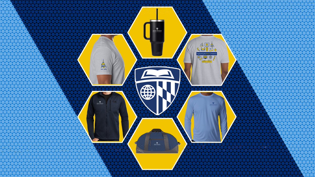 REMINDER: Order new #HopkinsBME merch TODAY for priority free shipping to campus before Commencement (you can also have items shipped directly to your home with shipping fee)! Order now: customink.com/s/johns-hopkin…