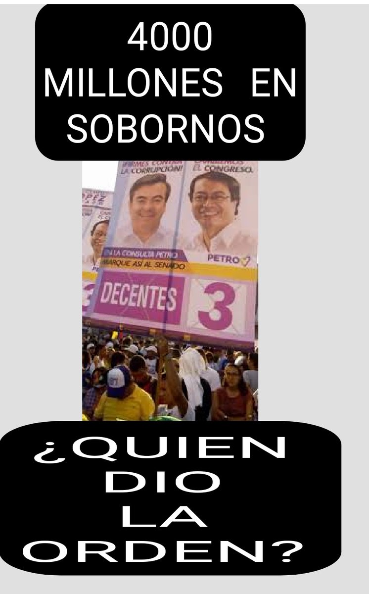 #PitatónContraPetro5M

Gobierno PETRO pago más de 4 Mil millones en sobornos a favor de sus reformas Olmedo López desde la UNGRD seguía órdenes de estado según ultimas versiones sin agua La Guajira  
Es hoy 5 de mayo a las 7 PM gran pitaton contra PETRO

🔁#Quiendiolaorden ¿?