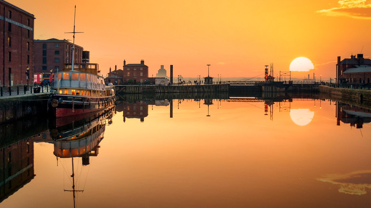 A lovely Canning Dock, Liverpool sunset.