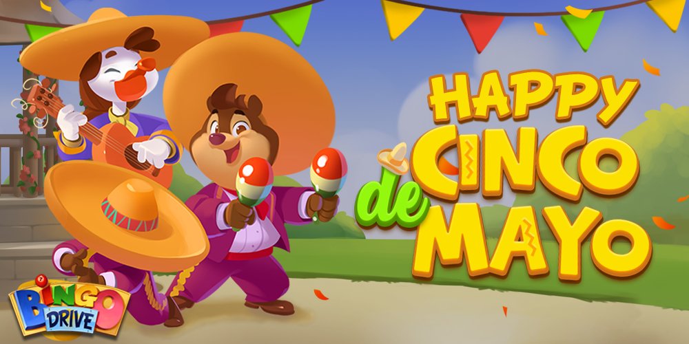 🪇 Happy Cinco De Mayo, Daubers!!🪇

How are you celebrating the festivities? Tell us below in the comments! 🪅🎊

🎁: join.bingodrive.com/BXwM/gift?pk=F…

Retweet the FIESTA!