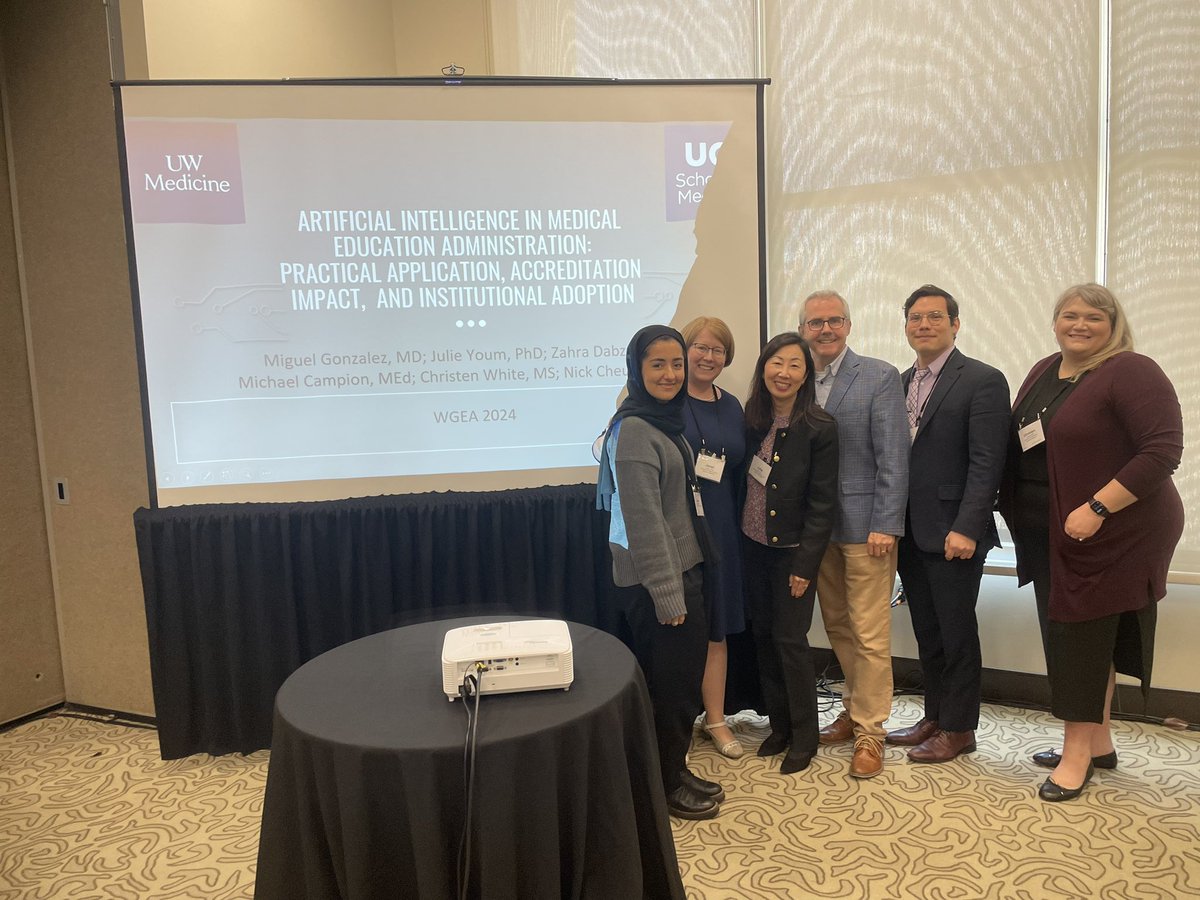 The full team! Thank you to those who attended for the thoughtful and productive discussion about #AI in #MedEd! <a href="/UCIMedSchool/">UC Irvine School of Medicine</a> <a href="/UWMedicine/">UW Medicine</a>