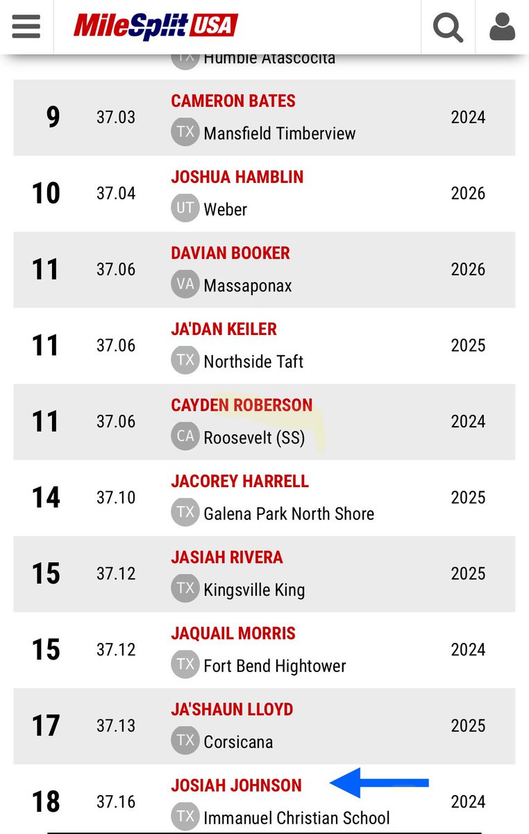 Milesplit updated rankings in the #110mh & #300mh #7 & #18 @CoachErnieClark @NAUTrackFieldXC #RaiseTheFlag #track #hurdles @PerformanceSpo6 @Tier1athlete @DfwSho @KCrunc_HAMS @Fchavezeptimes @CoastRecruits @SunCityRunning @EPRunning @Prep1USA