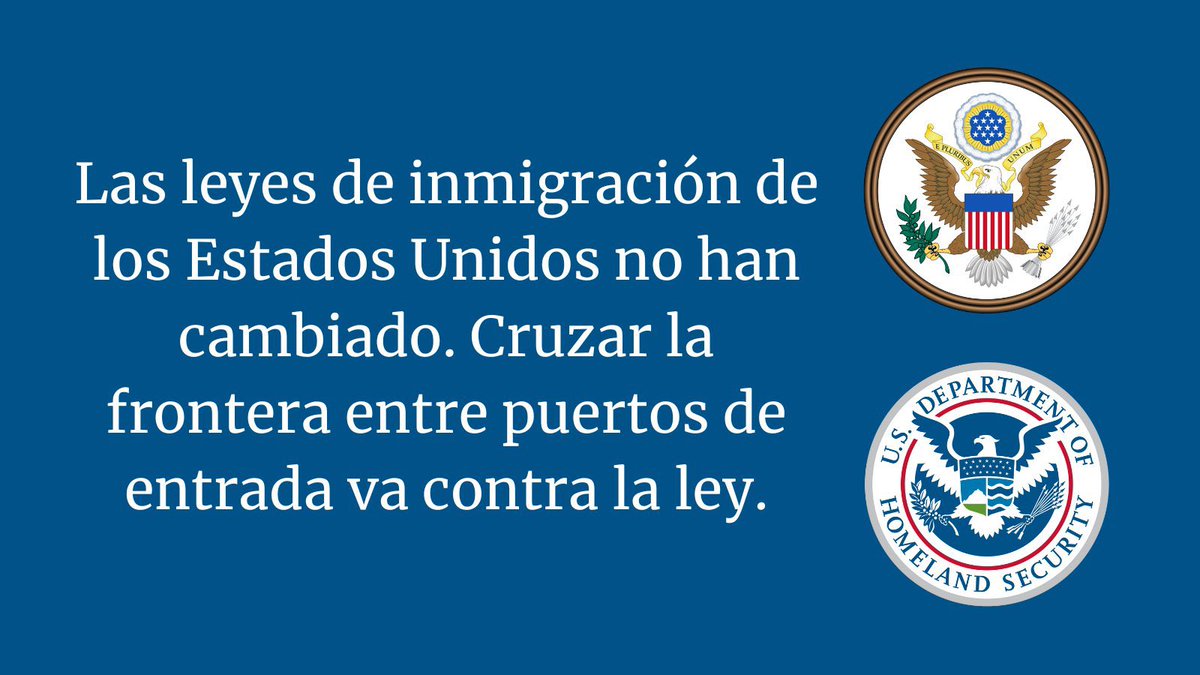 #NoTeArriesgues | No usar las vías legales para venir a los Estados Unidos tiene sus consecuencias, entre ellas la expulsión al país de origen.