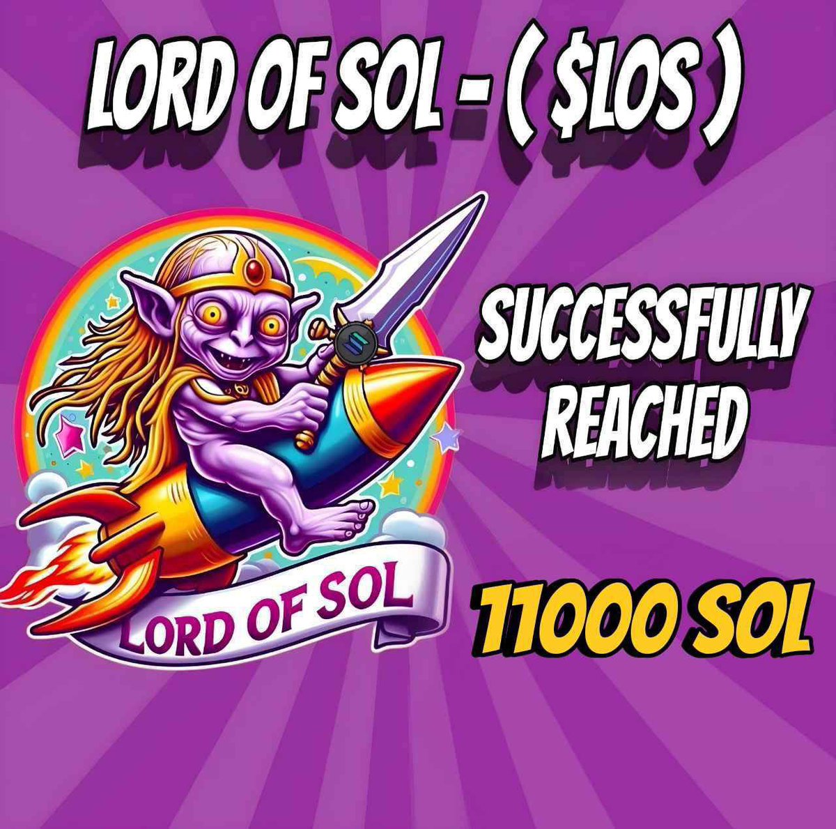 ⚡️Fairlaunch presale NOW⚡️ Lord Of SOL $LOS @lordoflos Soft Cap: 1000 #SOL Min 1 SOL Send SOL To CFvx7uTjou4pBRTAuTy8k1QF1ZuhrVW1evCNgw85dwJ (Don't send from Exchange) DYOR Ends in 5 days Or May end early! Achievements 3000 Sol Filled in first 10 minutes 5000 Sol Filled…