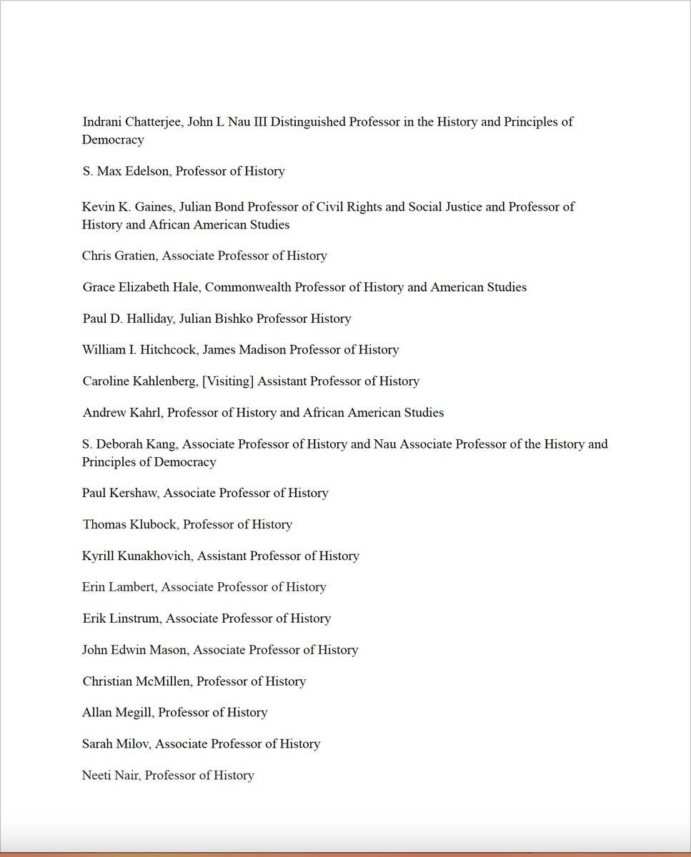 Members of the History faculty @UVA condemn yesterday's police action and demand an honest explanation from the university. Proud to co-sign this open letter with 34 colleagues and counting.