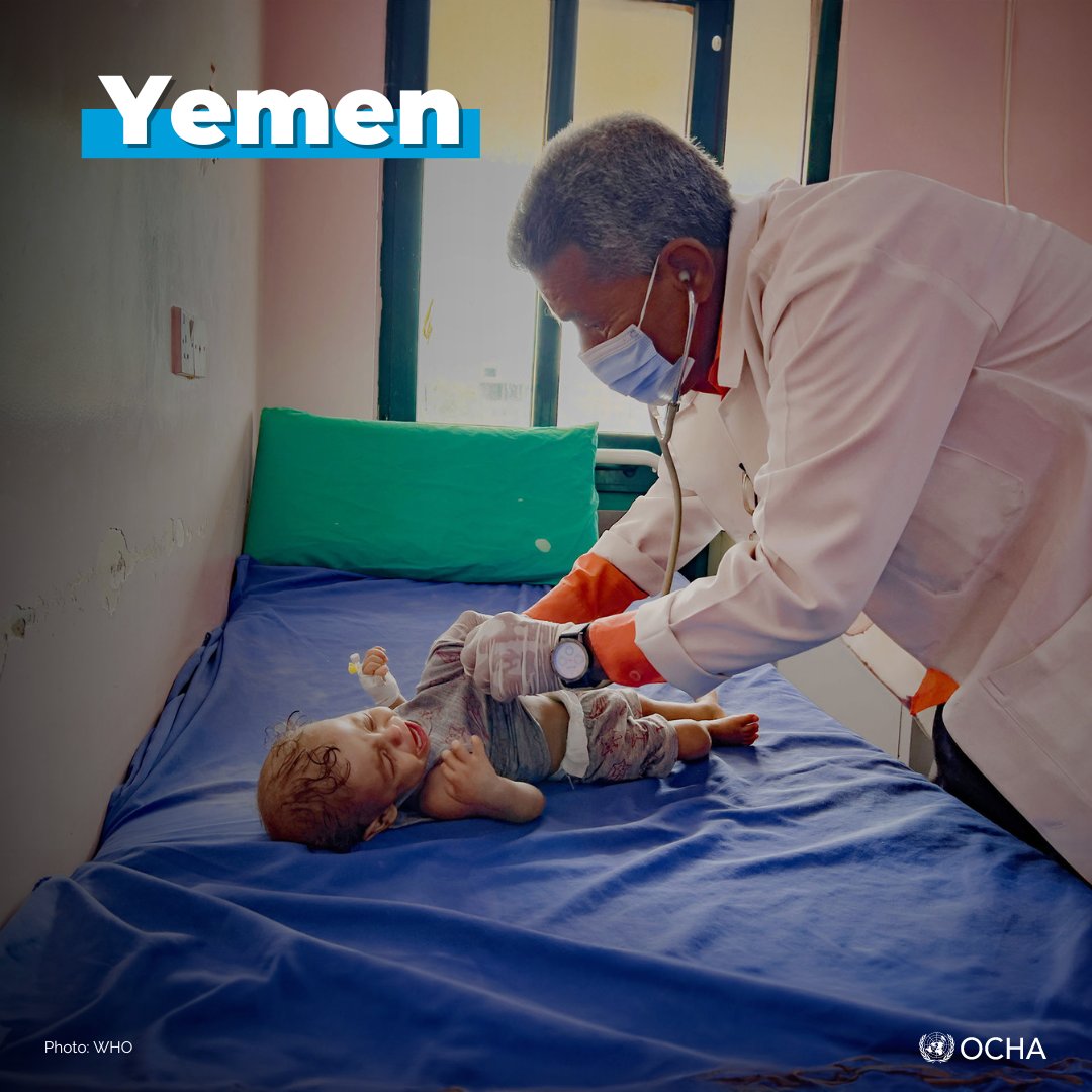 Only 50% of #Yemen's health facilities operate, and underfunding threatens the closure of up to 700 more facilities. Yemen's health crisis escalates, with 17.8 million people requiring aid, and vaccine-preventable diseases on the rise. Urgent funding is needed. #YemenCantWait