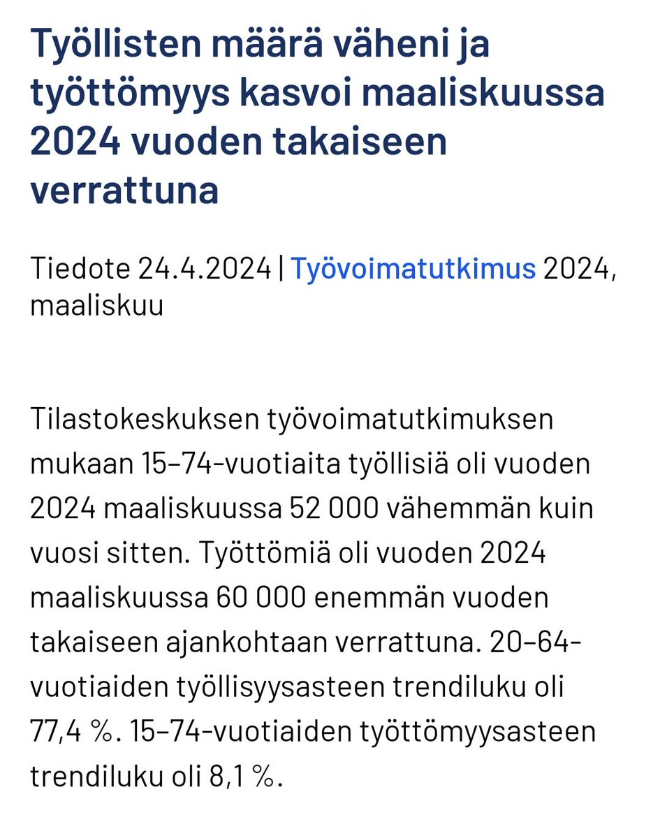 24.4.2024 minulta meni ohi tämä. Huomasitteko te muut? Työttömyys alkaa olla hurjissa lukemissa. Toivottavasti se povattu yleiseurooppalainen noususuhdanne todellakin tulee.