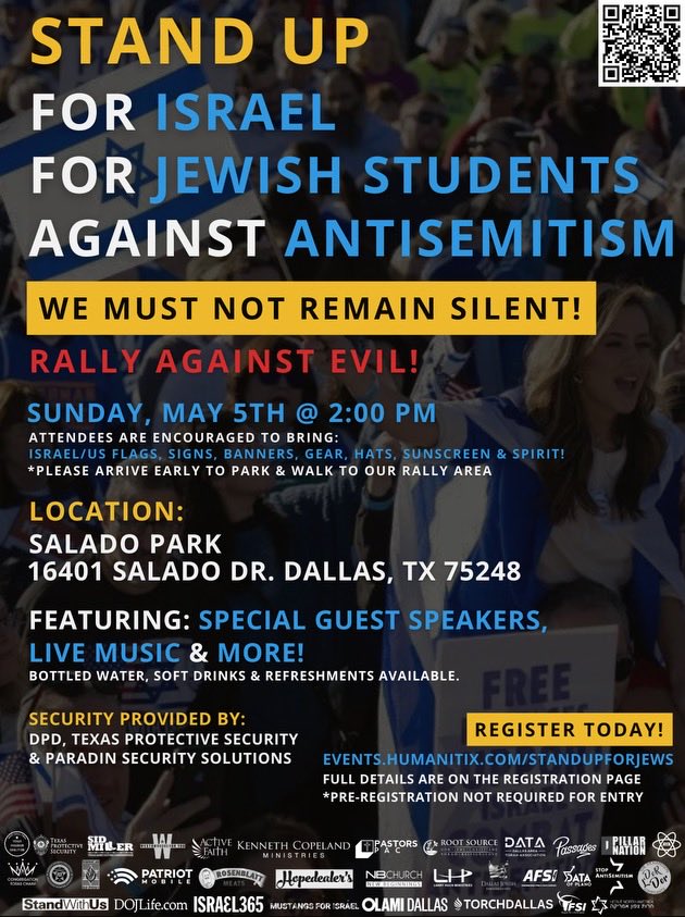 Getting ready to speak at this great event set up by Dallas Jewish Conservatives. Let the bells of freedom ring all across America, and may the enemies of liberty be crushed.