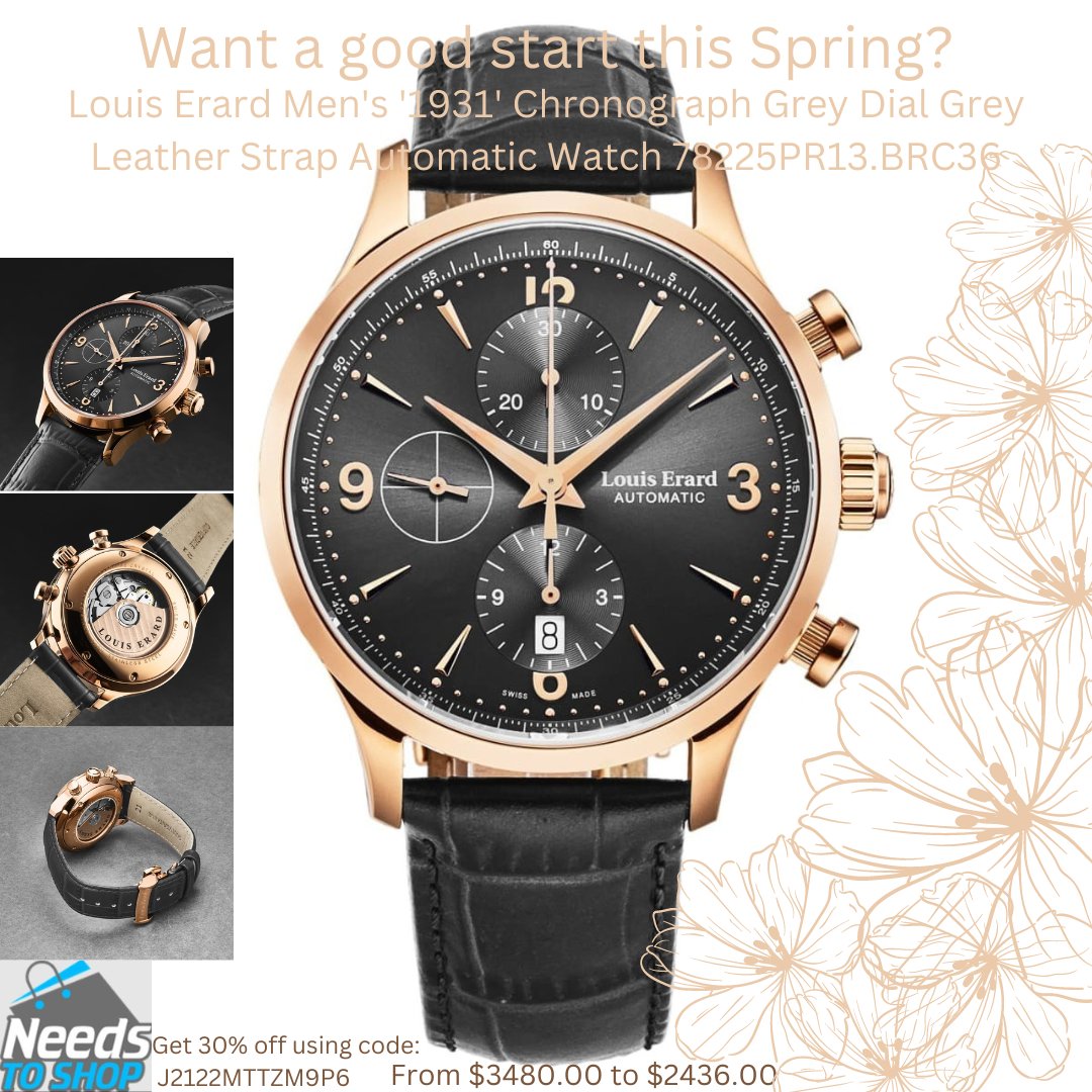 Want a good start this Spring? needstoshop.com/louis-erard-me… Get this till May 31 for 30% off using code: J2122MTTZM9P6 #watches #watchcollection #louiserard #automaticwatches #chronograph #sale #watchesforsale #luxurywatches #wristwatches #goldwatches #jewelry