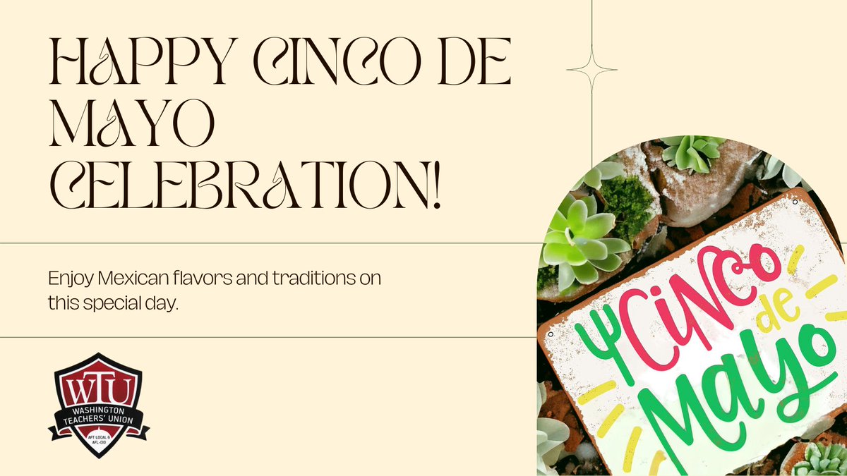 Happy Cinco de Mayo! @WTUTeacher, May your Cinco de Mayo holiday be filled with music, fun and celebration. #redforedH