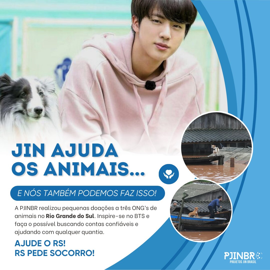 Há dias atrás compartilhamos com vocês doações feitas pelo #JIN para abrigos de animais e o impacto positivo que teve para aqueles que trabalham arduamente em prol dos anjos... E não poderíamos agir diferente disso. A situação atual do Rio Grande do Sul é séria, é urgente e de…