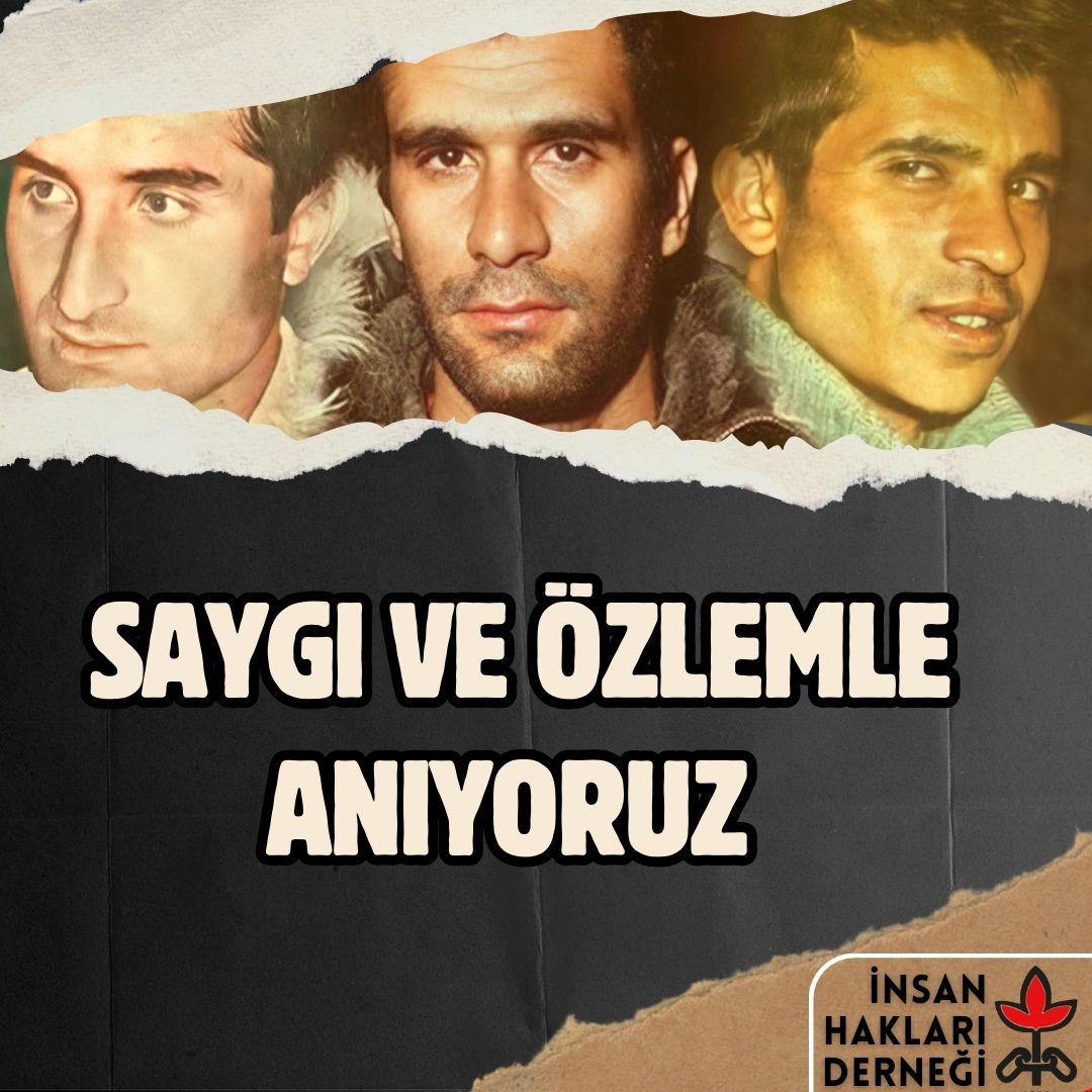 Deniz, Yusuf ve Hüseyin’i saygı ve özlemle anıyoruz. Deniz Gezmiş, Yusuf Aslan ve Hüseyin İnan, bundan tam 52 sene evvel, devlet eliyle tasarlanarak işlenen cinayet diye tanımladığımız “idam” yöntemi kullanılarak katledildiler. Yaşam hakları ellerinden alınan bu gençler bugün…