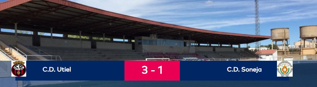 🚨 Confirmada la victoria 3-1 del Utiel en la web de la Federación Valenciana.

❌El filial sin opciones a falta de una jornada. Decepción.

🧐Importante dentro de un mes la gestión de la plantilla y entrenador.