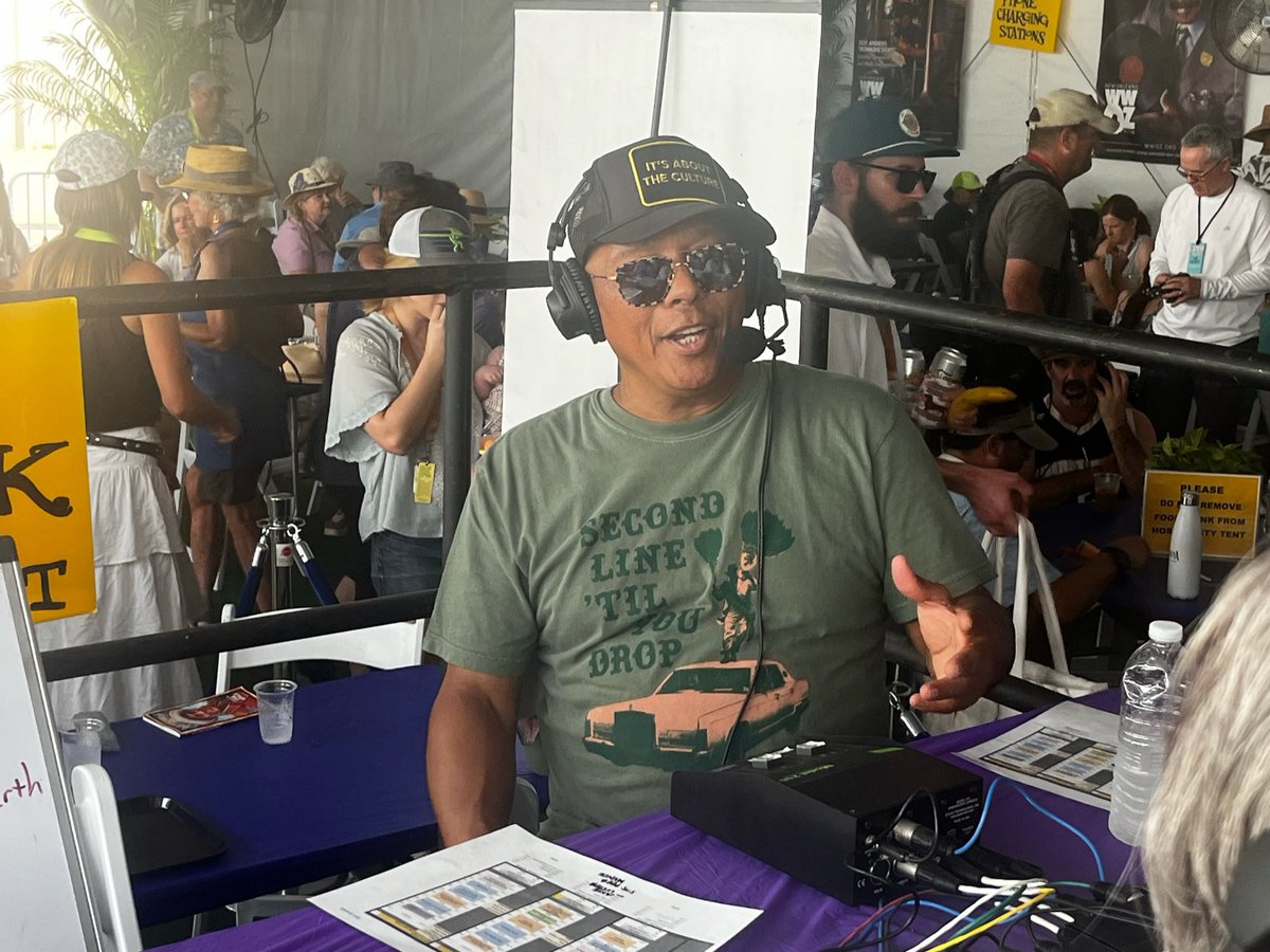 Ivan Neville live on WWOZ at #JazzFest right now! Tune in 90.7 FM or wwoz.org. 🎹💜