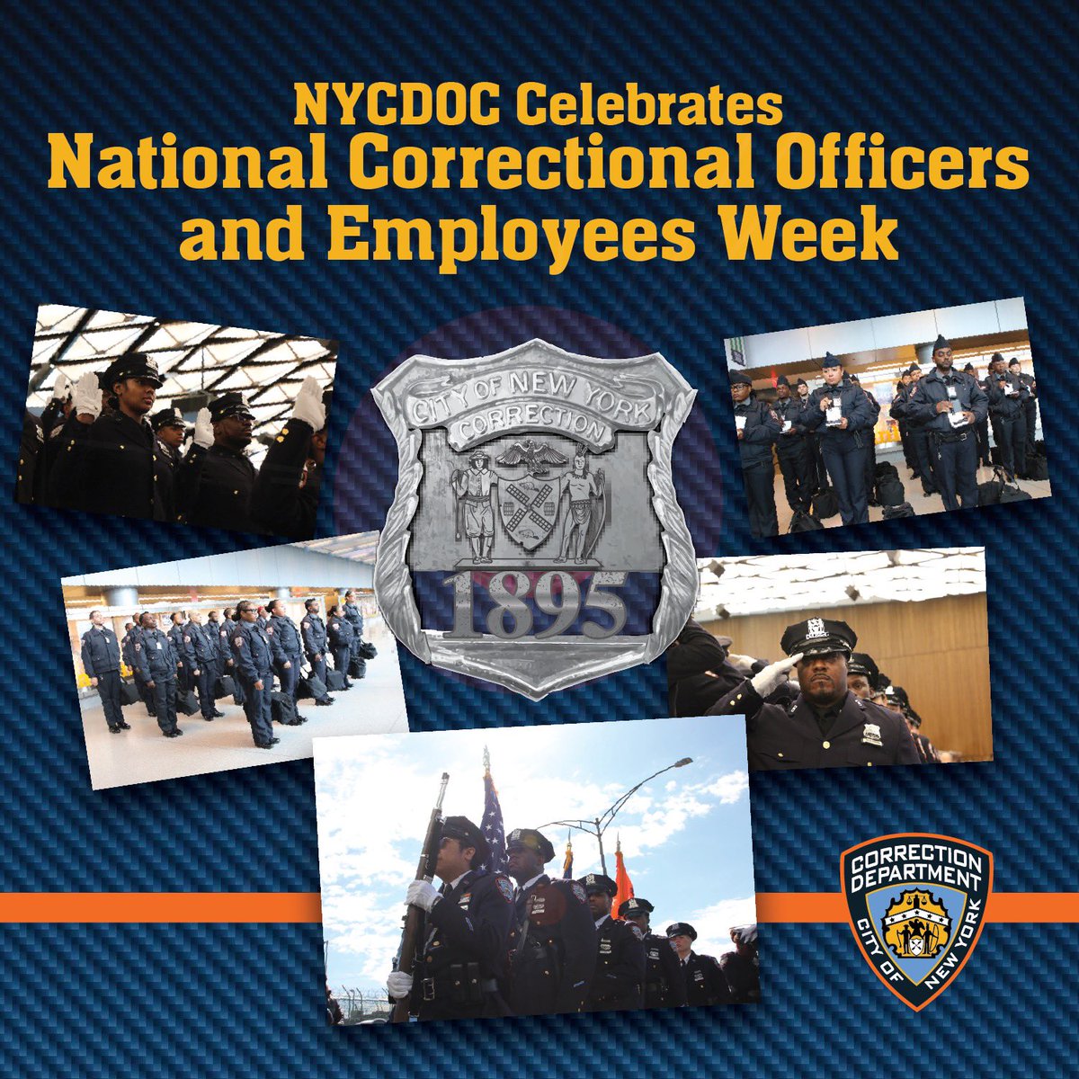 Today marks the start of National Correctional Officers and Employees Week! Thank you to the BOLD men and women of @CorrectionNYC for your service to our city. We look forward to celebrating your dedication and service all week long.