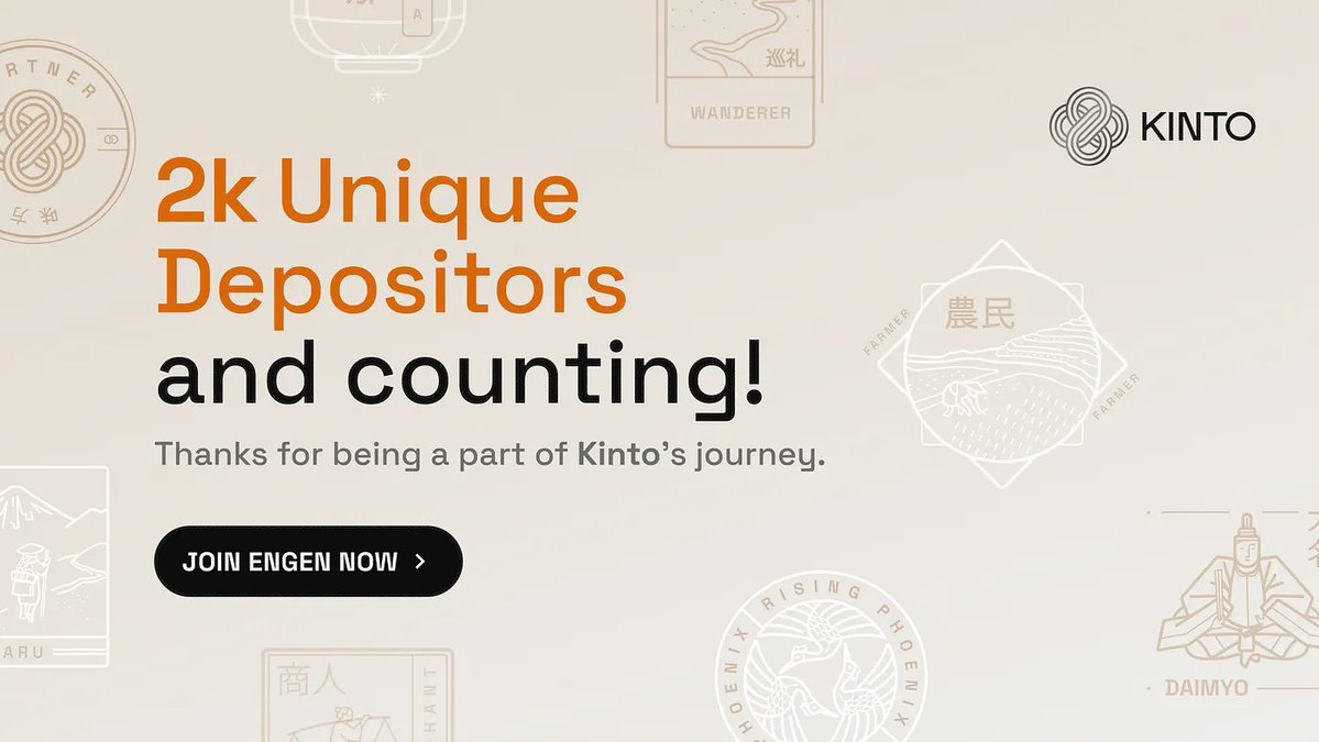 Kinto has reached $17,000,000 in TVL from more than 2,000 unique depositors. Engen is only open for 10 more days. Deposits will close on May 17th at 9 am PST. Kinto will launch on May 22nd at 3 p.m. PST, and deposits and withdrawals will be reenabled.