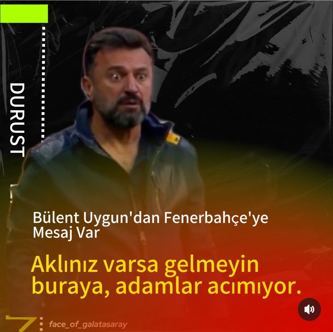 Bülent'ten mesaj var @Fenerbahce bence dinle..