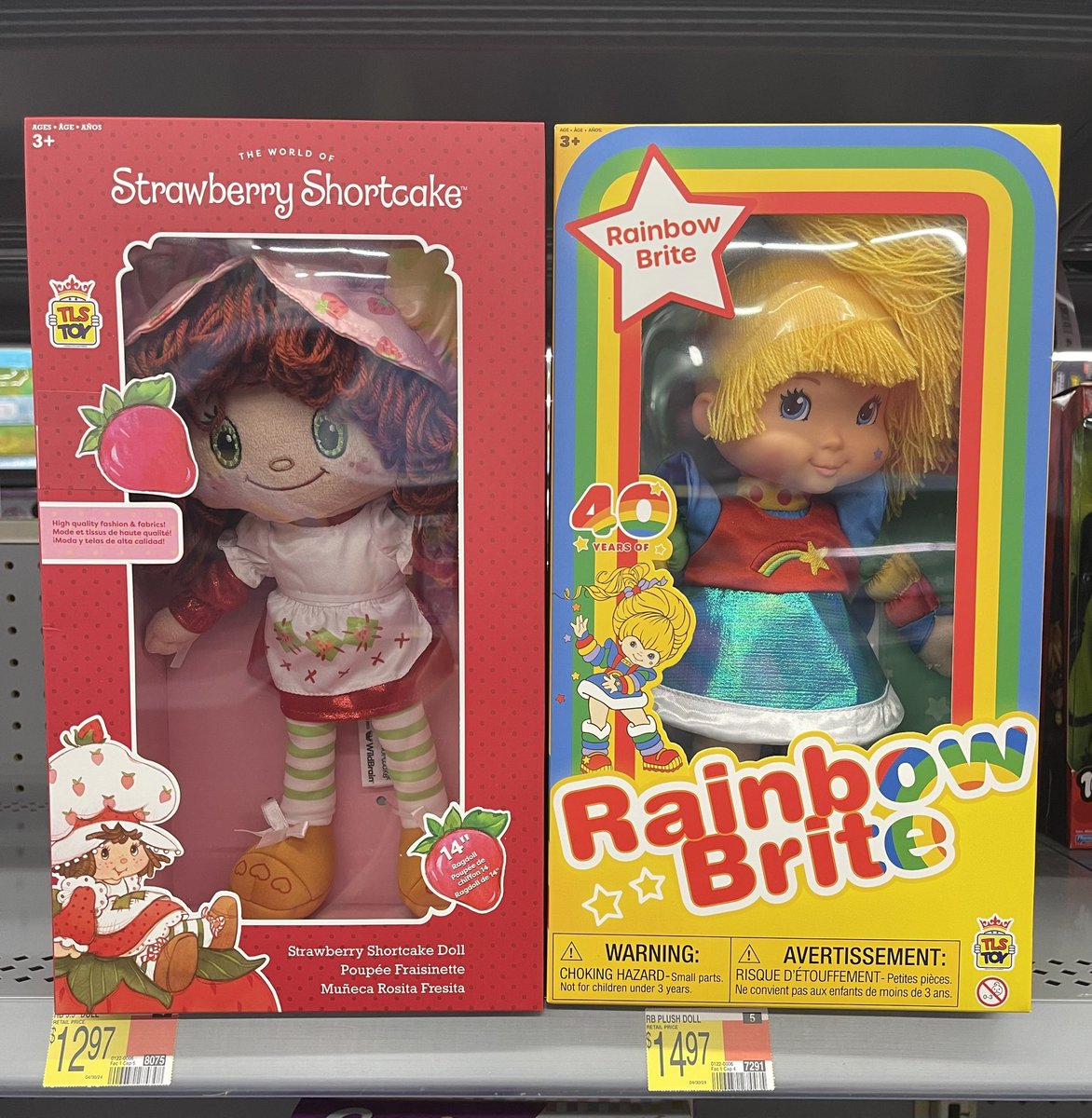 Whoa! Walmart has the 80’s “Rainbow Brite” and “Strawberry Shortcake”. Obviously I have to buy these for my daughter…