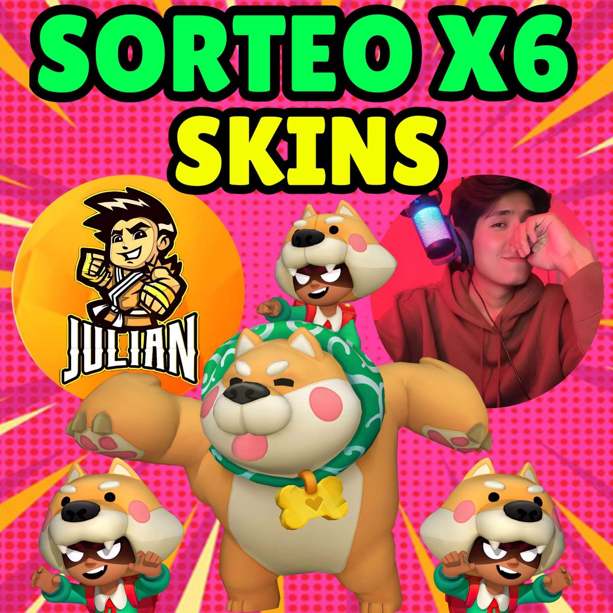 🎁SORTEO X6 Nita Shiba 🎁

✅Follow
@GuilleAp19 @JulianBS421 

♥️ Like y RT🔁
🫂 Etiqueta 2 amigos

☘️Ganadores el 19 de Mayo☘️

#Brawlstars #nitashiba #giftedbysupercell #giveaway