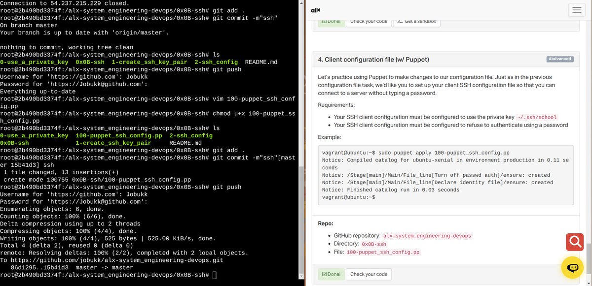 Day 35 @alx_africa #100DaysOfALXSE #ALX_SE #100daysofcodechallenge #DoHardThings
✅ 0x0B. SSH
Done with all the resources and task.