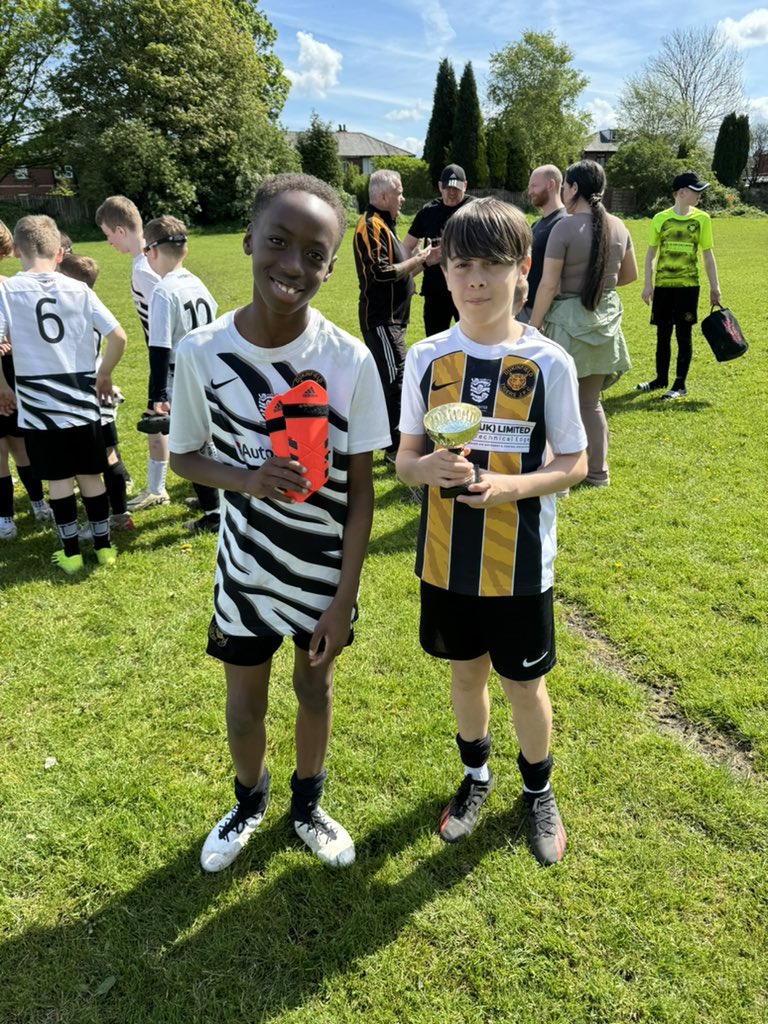 Well Done to Micah & Josh (U12’s/U12’s Stripes) on both being awarded as men of the match in today’s U12’s Duki Derby. 🐯⚽️