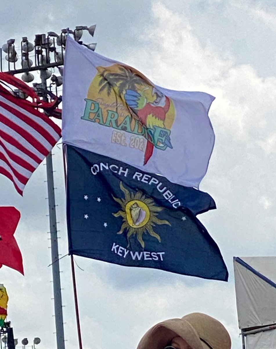 Parrotheads starting to take over. Jimmy Buffett tribute on the Festival Stage after Irma Thomas