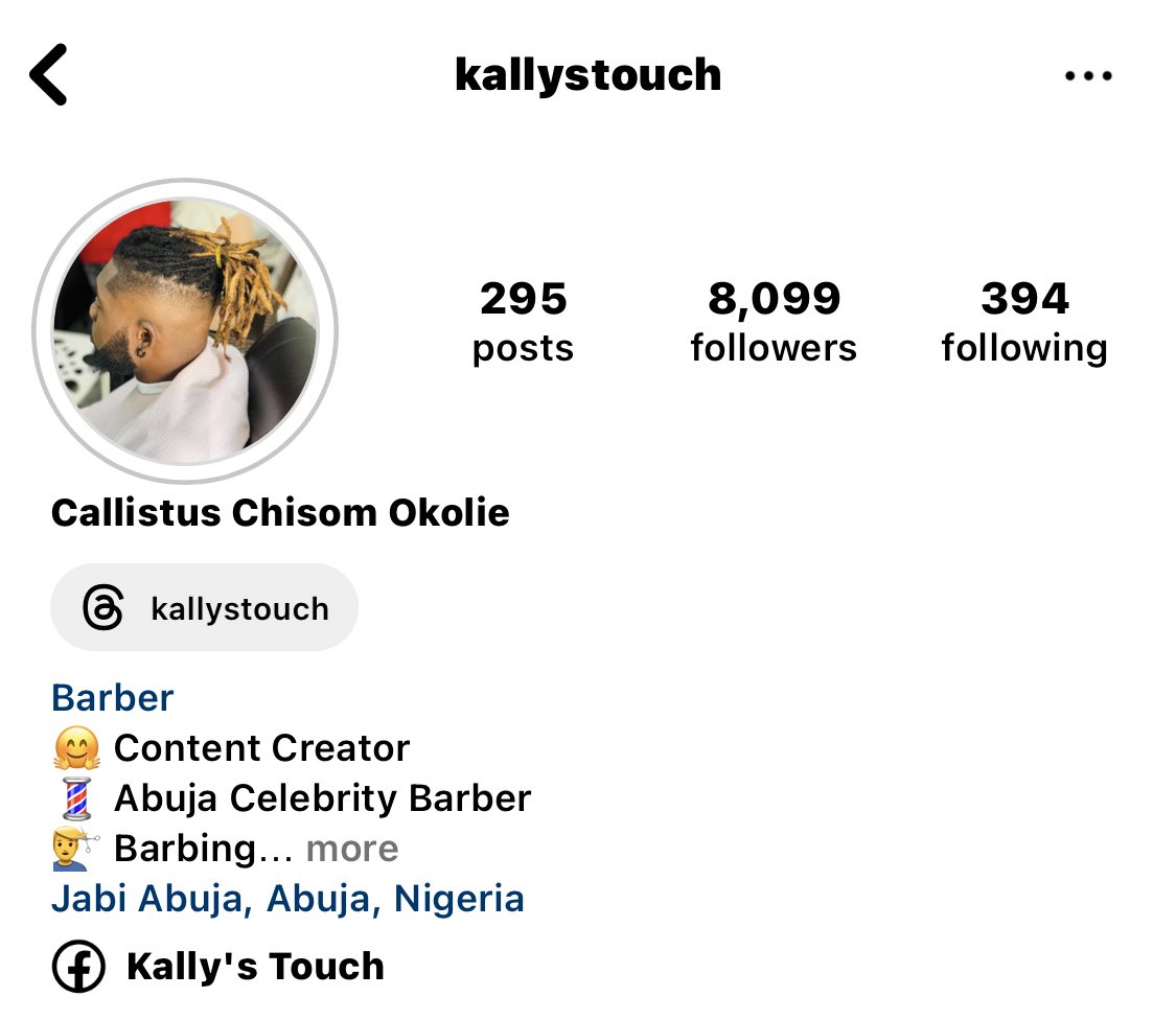 The barber guy Davido replied to has hit 8k followers from 475 followers. I’m sure most Wizkid FC in Abuja must have DM’d him to patronize him. 

Thank you Wizkid FC, God bless una jooor!❤️❤️