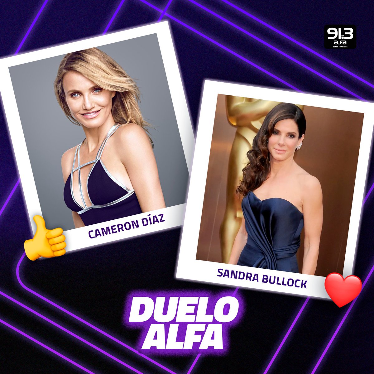 #AEN
¿Qué actriz es tu favorita? 🌟

#CameronDiaz vs #SandraBullock