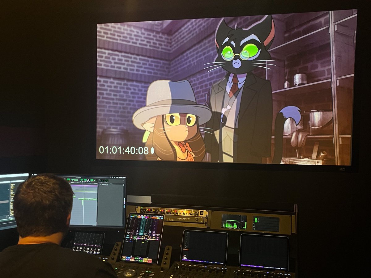 Mixing a fine cocktail of sound for the next Lackadaisy short. Coming soon!