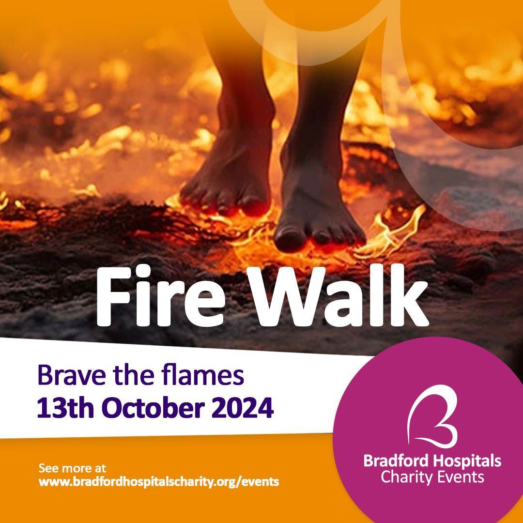 Ignite your courage and step into the extraordinary with our Fire Walk Challenge for Bradford Hospitals Charity 🔥🔥 📆 Sunday 13th October 2024 💷 £35pp 🎯 Fundraising target £250 buff.ly/3W9TIBP