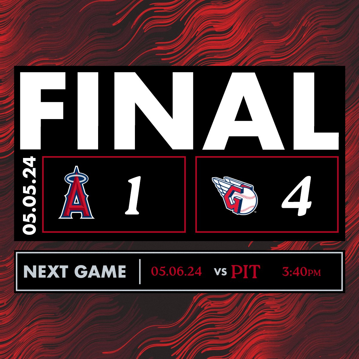 FINAL: Angels 1, Guardians 4