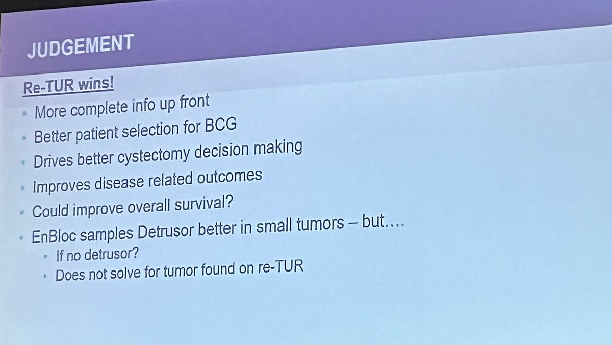 To do or not to do - Re-#TURBT? Supporting arguments on both sides @jteoh_hk and @bkonety “Do it right the first time” (Jeremy Teoh) or despite that still needed? #BladderCancer